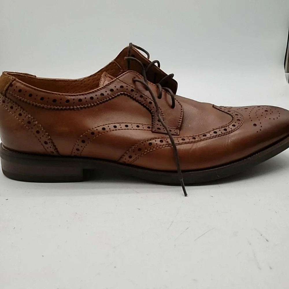 Florsheim Shoes Mens Size 12M Brown Leather Wingtip Brogue Dress Oxford Lace Up